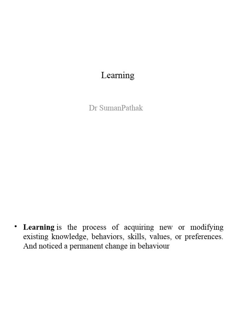Learning | PDF