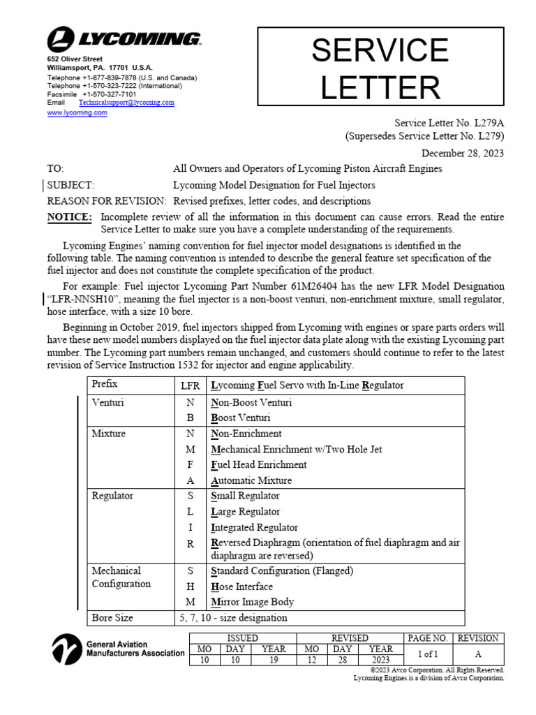 SL279A Fuel Injector Model Designation | PDF | Computing | Engines