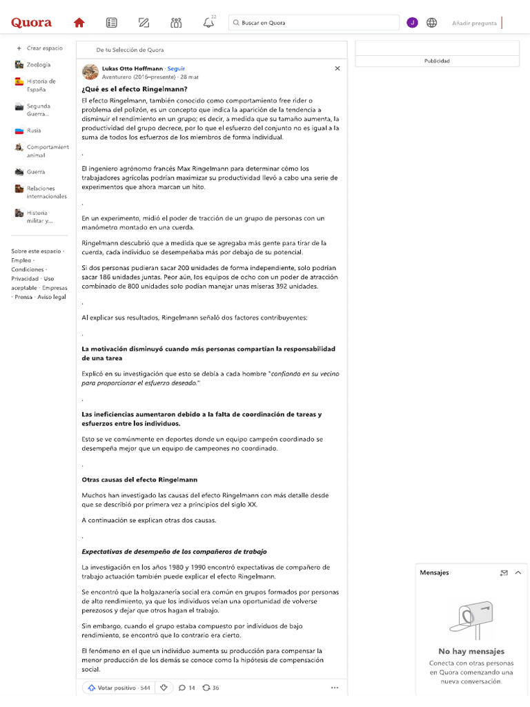 El Efecto Ringelmann | PDF