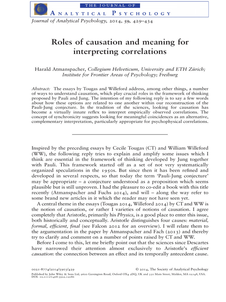 Roles Causation Meaning Interpreting Correlations Download Free PDF 