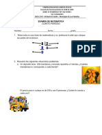 EXAMEN DE MATEMÁTICA Division