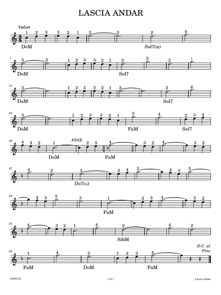 Lascia Andar | PDF