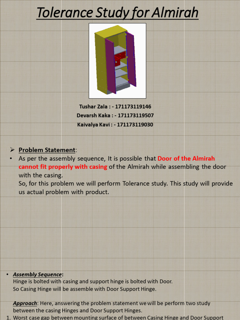 Almirah Tolerance Study Report | PDF | Engineering Tolerance | Engineering