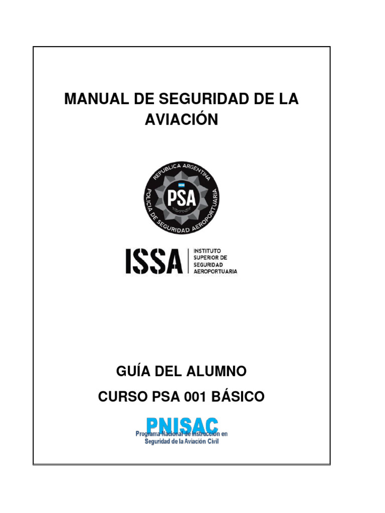 Manual Avsec Del Alumno 2023 Descargar gratis PDF Aeropuerto