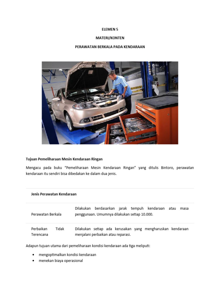 Perawatan Berkala Pada Kendaraan Pdf