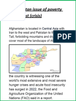 Afghanistan Issue of Poverty and Unrest