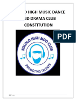 Kololo High Music Dance and Drama Club Constitution