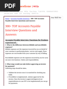 300+ TOP Accounts Payable Interview Questions and Answers 2023