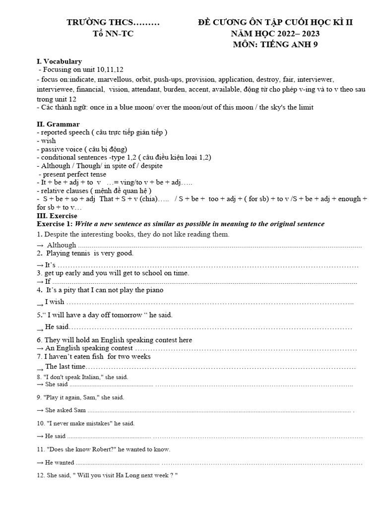 English 9 Final Exam Review Guide | PDF