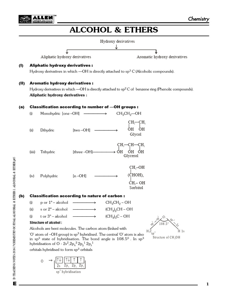 Alcohol Ether | PDF