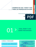 Manual - Ingreso Caja Ticket para Franquiciados COD SUNAT