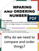 Comparing and Ordering Numbers