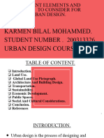 Important Elements and Factors To Consider For Urban Design.