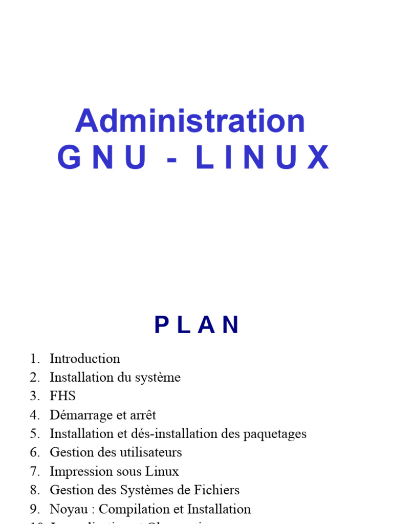 Admin LINUX 1 | PDF | Distribution Linux | Linux
