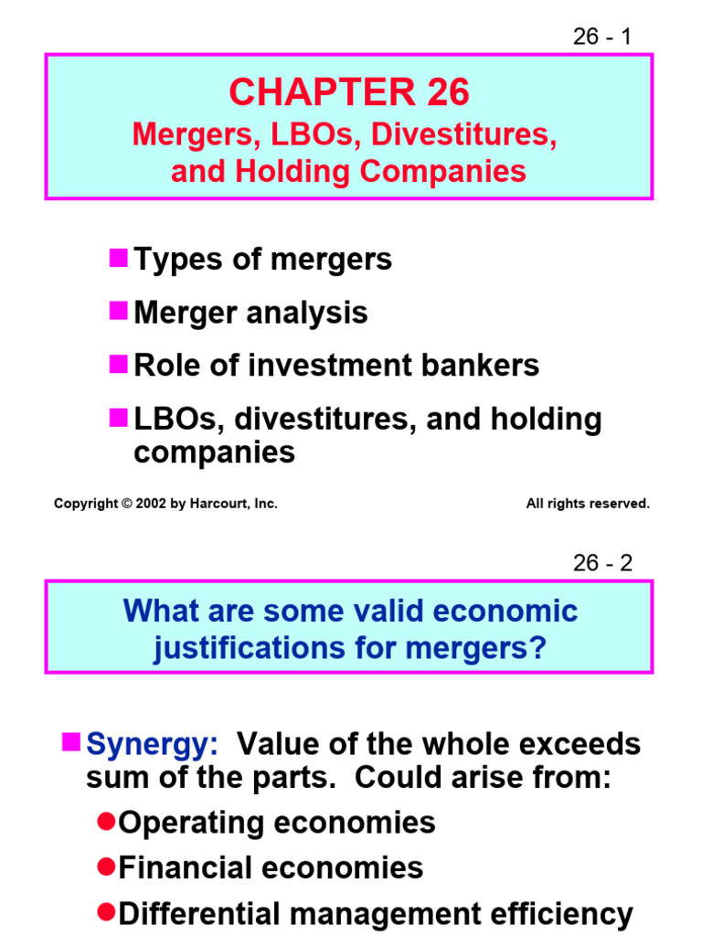 CH 26 | PDF | Mergers And Acquisitions | Discounted Cash Flow