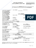 Título Del Automotor (Decreto Ley 6582/58 - Ley Nro. 14467) : Titular