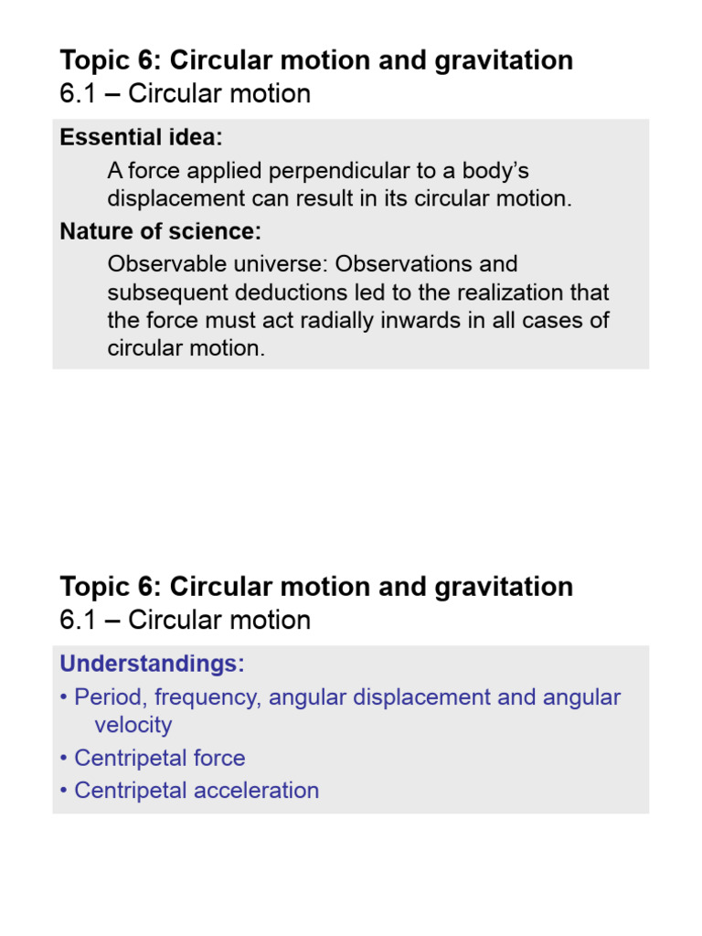 Circular Motion and Centripetal Force | PDF | Teaching Methods ...