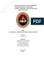 La Educacion y Los Medios de Comunicacion en El Peru