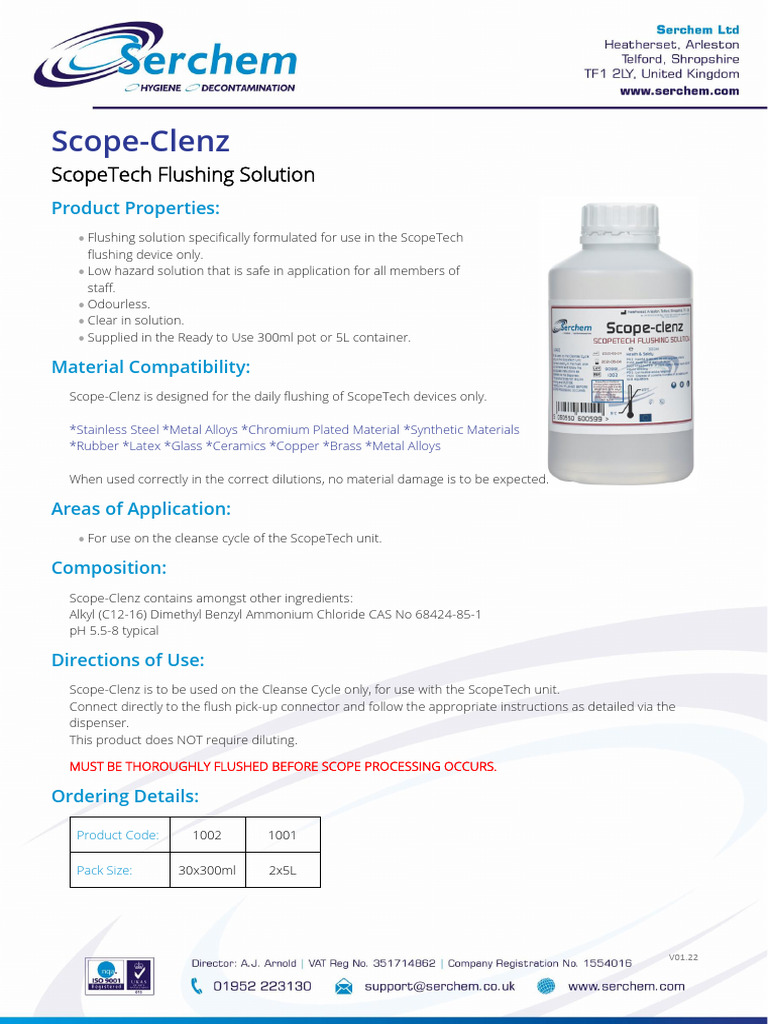 Scope-Clenz V01.22 | PDF | Technology & Engineering