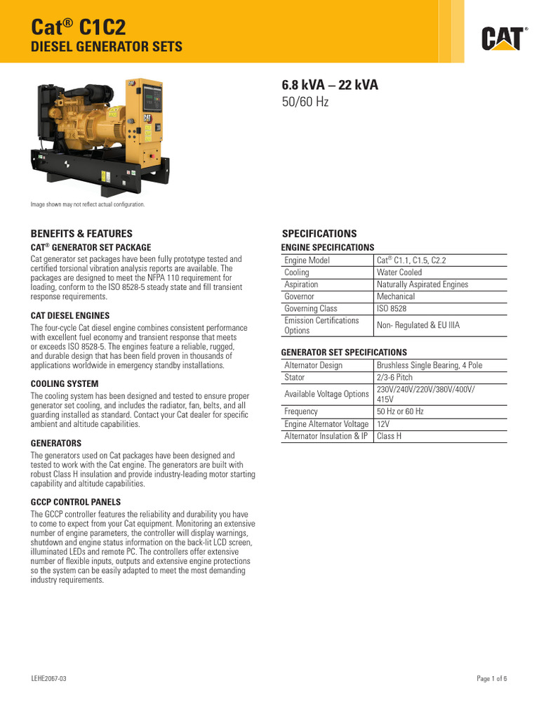 Diesel Generator Sets 6.8 kVA - 22 kVA: Benefits & Features ...