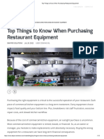 Top Things To Know When Purchasing Restaurant Equipment