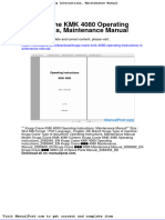 Krupp Crane KMK 4080 Operating Instructions Maintenance Manual