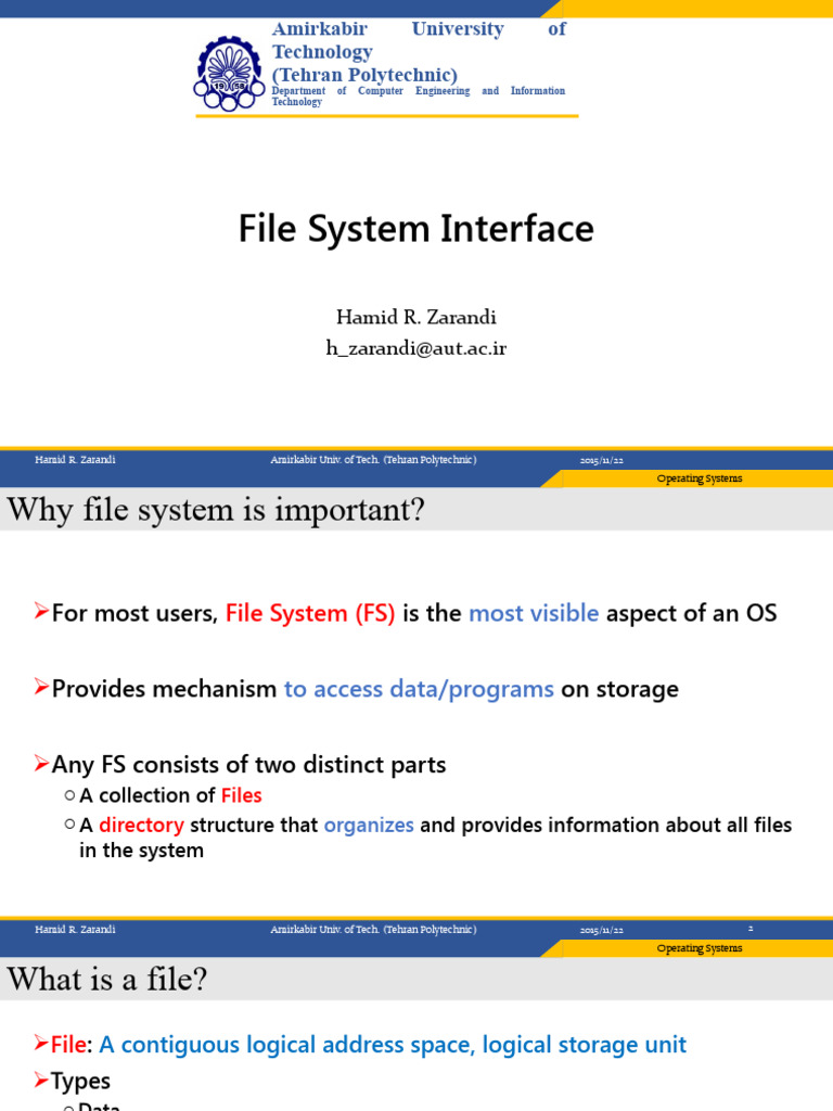 11 OS File System Interface | PDF | File System | Computer File