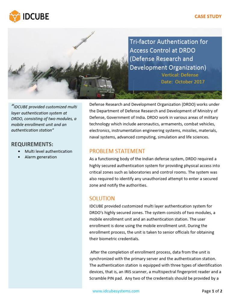 DRDO Case Study 1 | PDF