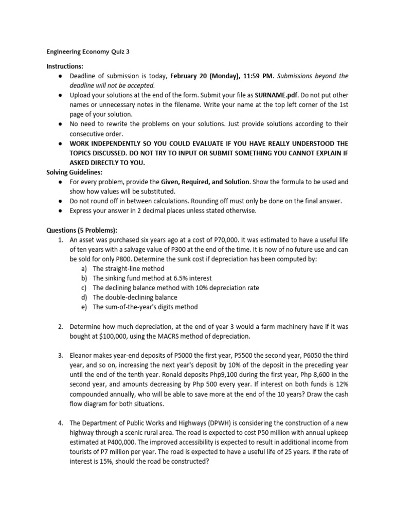 Quiz 3 | PDF
