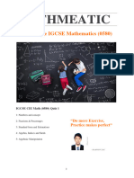 Cie Igcse Maths 0580 Quiz 1