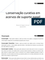 Conservação Curativa em Acervos de Suporte Papel