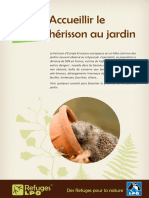 FicheRefugesLPO Accueillir Hérisson 2019 PDF