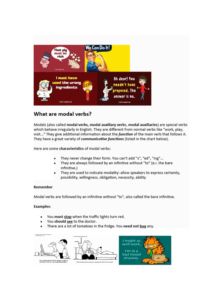 Modal Verbs REVISION STUDENTS | PDF | Verb | Linguistics