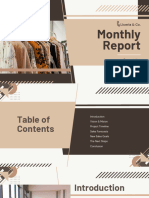 Brown White Creative Monthly Report Presentation