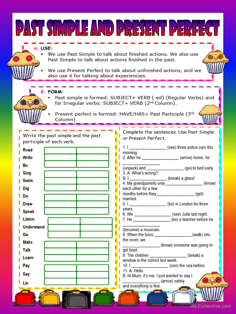 Past Simple vs Present Perfect Guide | PDF | Perfect (Grammar) | Verb