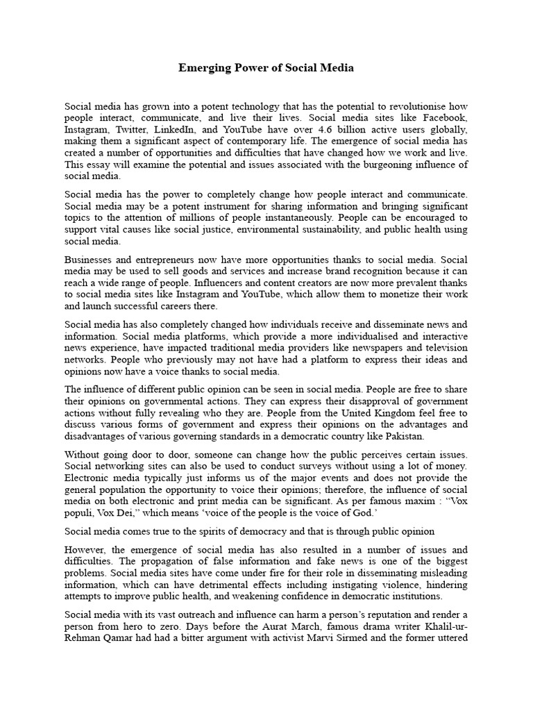 The Impact of Social Media Today | PDF | Social Media | Popular Culture ...