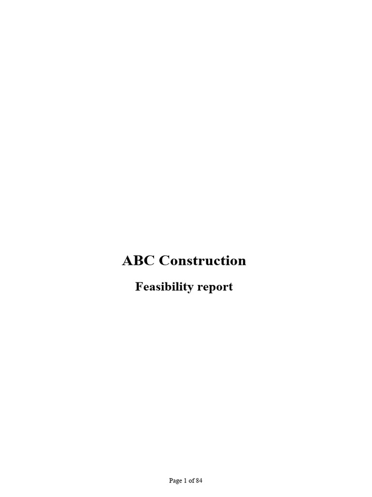 ABC Construction Feasibility Report | PDF