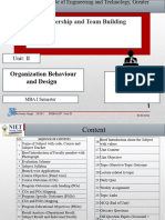 Organisation Behaviour and Design Unit II