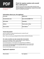 Employment Declaration for Residence Permit | PDF | Employment | Welfare