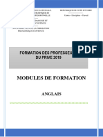 Modules Formation Privé 2019 - Anglais