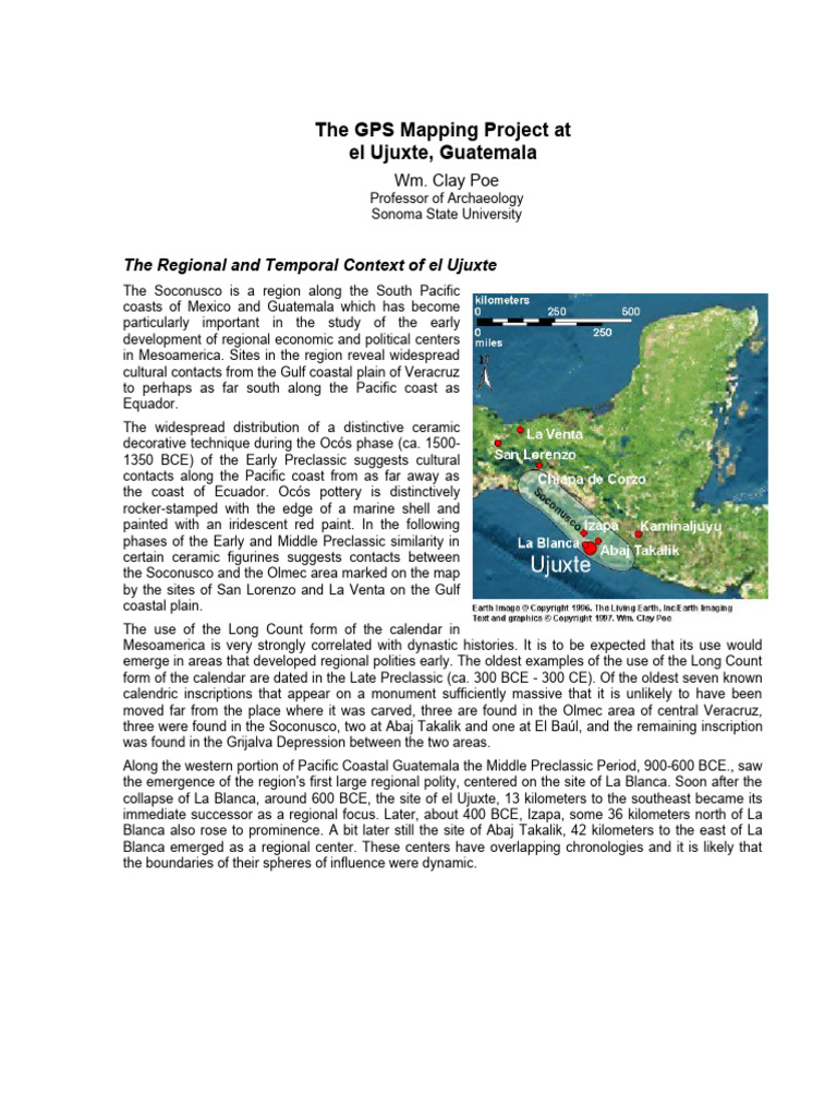 GPS Mapping of El Ujuxte, Guatemala | PDF | Mesoamerica | Sunset
