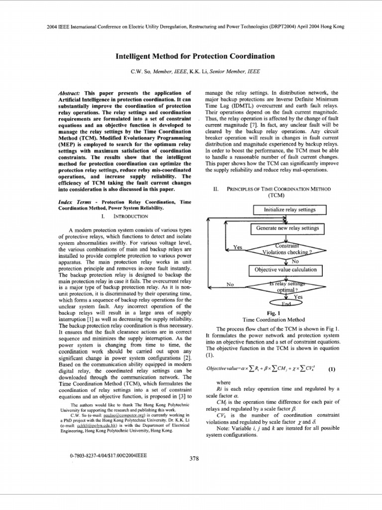 AI-Optimized Relay Coordination Method | PDF | Reliability Engineering ...