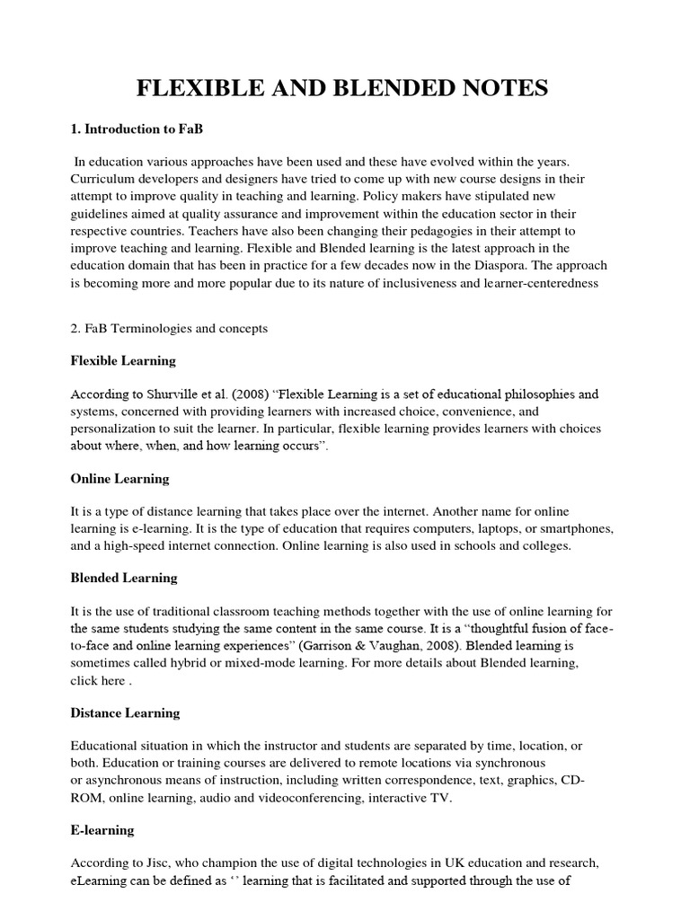 Benefits of Flexible and Blended Learning | PDF | Career & Growth | Art