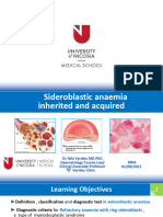 1.4+5 Sideroblastic Anaemia Inherited and Aquired and Porphyria
