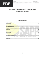 (CFA Foundation) Practice Questions