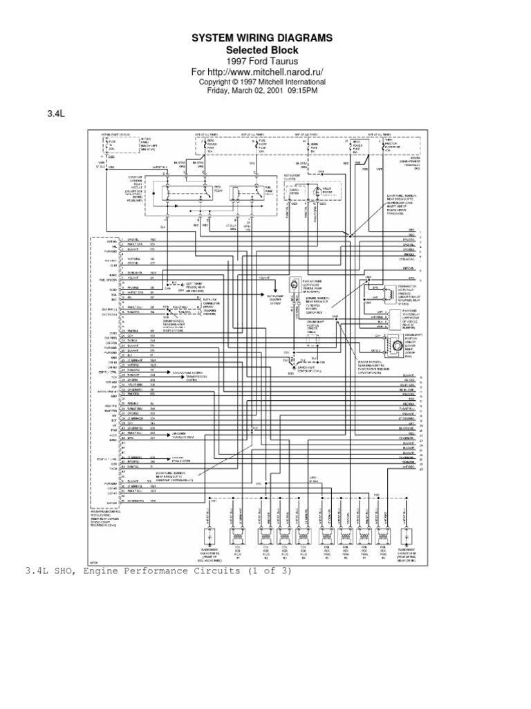 Engine Wiring Diagram 97 Ford Taurus SHO PDF