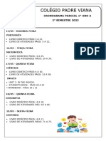 Cronograma 1º Ano A Av1 2º Bimestre