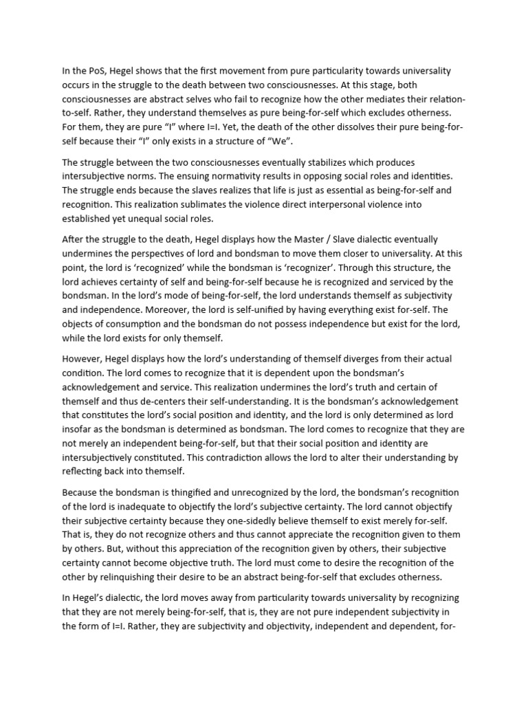 Commentary On Master Slave Dialectic Pdf