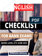 English Mains Checklist by Nimisha Mam 8th June 2023