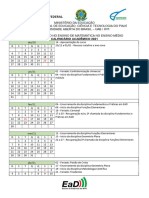 Calendário 2021 - Especialização em Ensino de Matemática - Ead